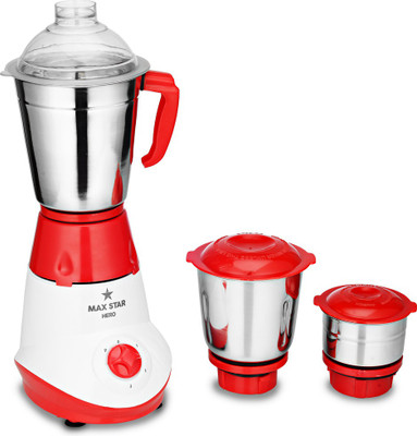 MAX STAR MG10 500 W Mixer Grinder(Hro_ | 3 Jars | Red, White)