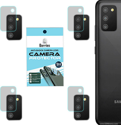 BERRIES Back Camera Lens Glass Protector for SAMSUNG GALAXY M02S [Unbreakable Polycarbonate Material](Pack of: 4)