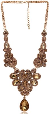 Sukkhi Sukkhi Pleasing Gold plated filigree design collar necklace for women Gold-plated Plated Alloy Necklace