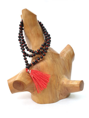 Mtr handicrafts Original Karungali Kattai malai Rosary (Black wood Rosary mala) beads size=6mm Wood Necklace
