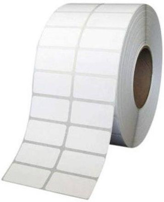 youtech Label 50x25 (Chromo) Barcode Labels Stickers, 3000 Label in Roll, 2up Paper Label (White) Set of 1 Roll chromo Paper Label(White)