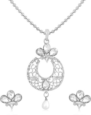 Sukkhi Alloy Rhodium Silver Jewellery Set(Pack of 1)