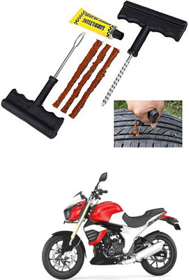 PRTEK Tubeless Bike Tire Repair Kit – Fix and Plug Flat Bicycle Tubeless Tire Punctures Fast, Includes Reamer, Insertion Tool,Tire Strip Plugs for Mountain Road Bike Cycling A104 Tubeless Tyre Puncture Repair Kit