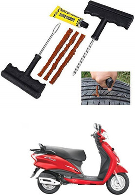 PRTEK Tubeless Bike Tire Repair Kit – Fix and Plug Flat Bicycle Tubeless Tire Punctures Fast, Includes Reamer, Insertion Tool,Tire Strip Plugs for Mountain Road Bike Cycling A108 Tubeless Tyre Puncture Repair Kit