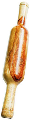 Tistook Kitchen Wooden Belan or Rolling Pin for Kitchen Use Rolling Pin(Brown, Pack of 1)