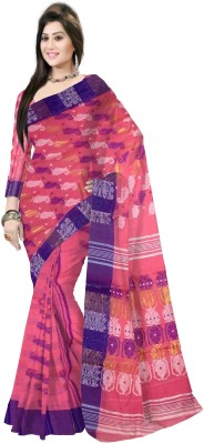 Pradip Fabrics Self Design Tant Cotton Blend Saree(Multicolor)