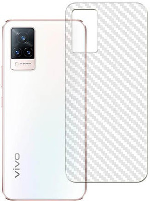 ARBAN VIVO V21 5G Back Carbon Fiber Skin Tempered Glass Guard Mobile Skin(Transparent)
