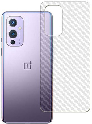 ARBAN ONEPLUS 9 Back Carbon Fiber Skin Tempered Glass Guard Mobile Skin(Transparent)