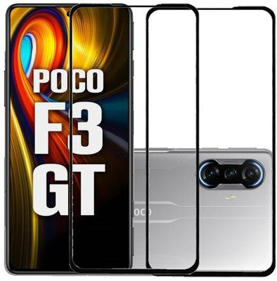 MaxR Edge To Edge Tempered Glass for POCO F3 GT POCO F3 GT 5G(Pack of 2)