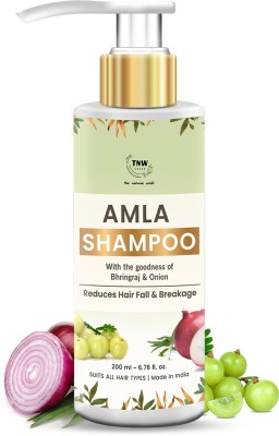 TNW - The Natural Wash Amla Shampoo with the goodness of Bhringraj & Onion reduces hair fall & breakage suits all hair types(200 ml)