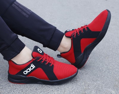 aadi Mesh| Ultralightweight| Premiun| Comfort| Summer Tendy| Outdoor| Running Shoes For Men(Red)