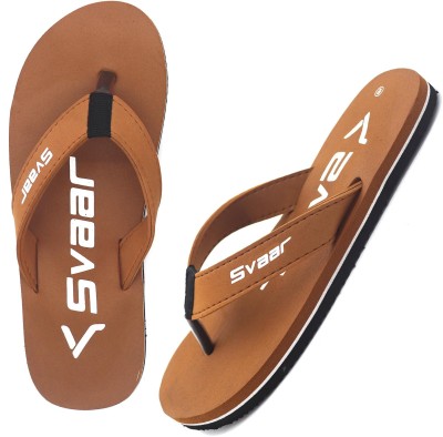 Svaar Men Flip Flops(Khaki , 9)