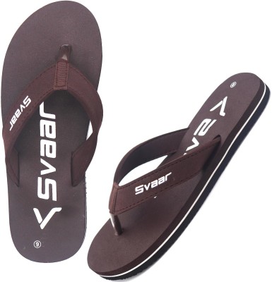 Svaar Men Flip Flops(Brown , 7)