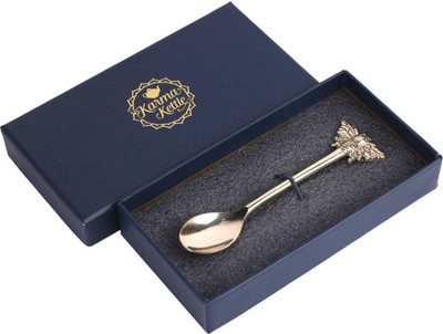 Karma Kettle Brass Tea Spoon, Ice Tea Spoon, Sugar Spoon, Ice-cream Spoon, Coffee Spoon(Pack of 1)