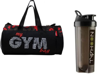 EMMCRAZ Combo my red gym bag with typhoon bottle gym shaker Home Gym Kit Gym &(Dry Bag)