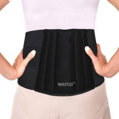 WAFCO Best Ortho Solution Lower Lumbar Support Back Pain Relief Abdominal Belt(Black)