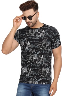 JUGULAR Printed Men Round Neck Multicolor T-Shirt