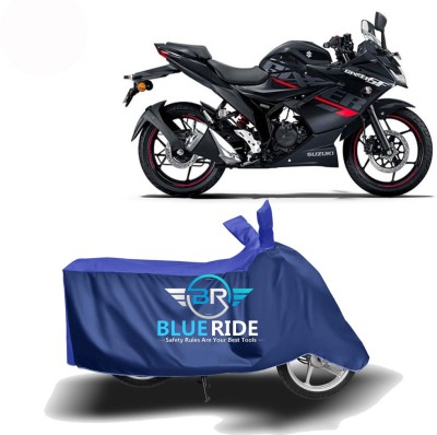 BLUERIDE Two Wheeler Cover for Suzuki(Gixxer SF, Blue)