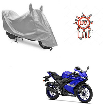 THE REAL ARV Waterproof Two Wheeler Cover for Yamaha(R15 V3, Silver)