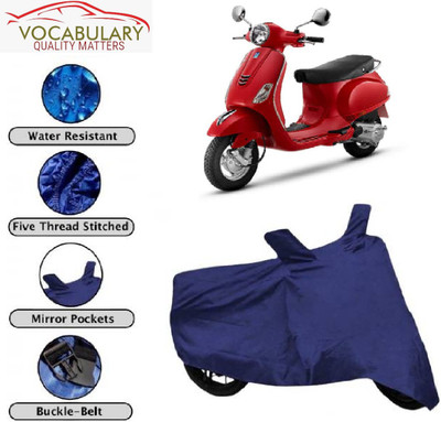 MEGA MARTZZ Waterproof Two Wheeler Cover for Vespa(Vespa LX 125, Blue)