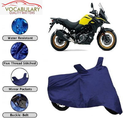 MEGA MARTZZ Waterproof Two Wheeler Cover for Suzuki(V Strom 650, Blue)