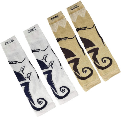 UPAREL Cotton Arm Sleeve For Boys & Girls(Free, Beige, White)