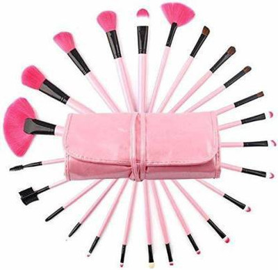 Signature X Premium Quality Makeup Brush Set, 24 Pieces Set with Leather Case(Pack of 24)