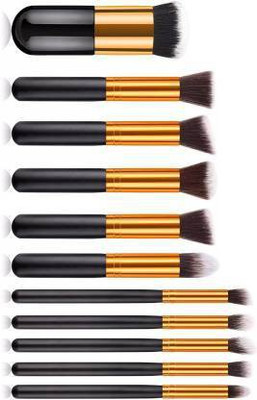 Glemmi 10 MAKEUP BRUSH SET WITH 1 FOUNDATION BRUSH (11 BRUSH )(Pack of 11)