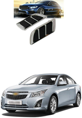 PRTEK Stainless Steel, Plastic Car Door Guard(Black, Silver, Pack of 2, Chevrolet, Cruze)