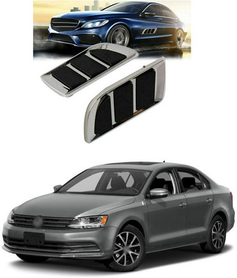 PRTEK Stainless Steel, Plastic Car Door Guard(Black, Silver, Pack of 2, Volkswagen, Jetta)