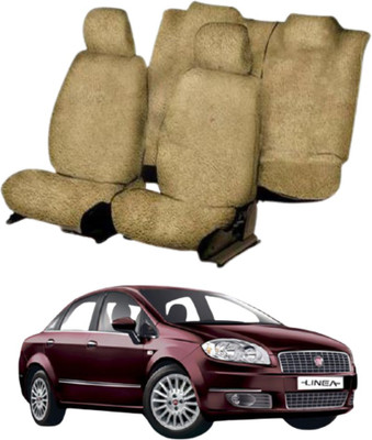 Chiefride Cotton Car Seat Cover For Fiat Linea(All Detachable Headrest, 5 Seater, 2 Back Seat Head Rests)