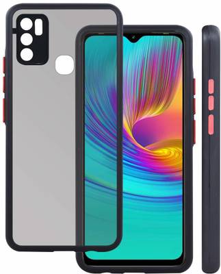 MOZIKON Back Cover for Infinix Smart 4 Plus  (Black, Hard Case)