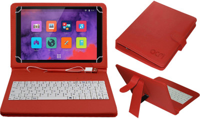 ACM Keyboard Case for Lenovo M8 Hd (2nd Gen)(Red, Cases with Holder, Pack of: 1)