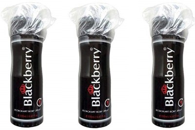 St. Louis BlackBerry Deodorant Body Spray  -  For Men(600 ml, Pack of 3)