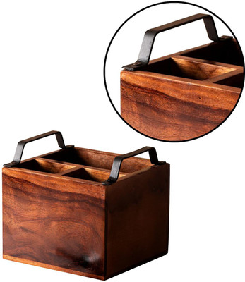 Smarts collection Empty Cutlery Holder Case(BROWN  Holds 12 Pieces)