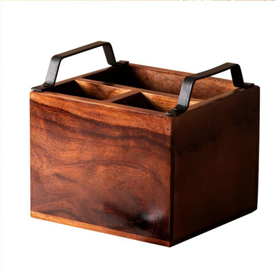 Smarts collection Empty Cutlery Holder Case(BROWN  Holds 12 Pieces)