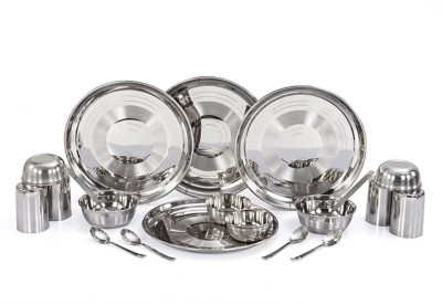 Flipkart SmartBuy Pack of 20 Stainless Steel Dinner Set(Silver)