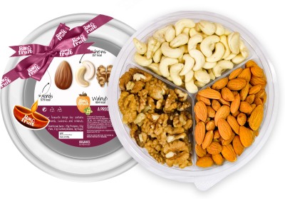 HyperFoods Binge Box Diwali Dry Fruit Combo Pack of 3 Premium Dry Fruits and Nuts Cashew Kaju Badam Almond Walnut Akhrot | Happy Diwali Festival Dry Fruit Gift Pack and Gift Hampers for Corporates Friends & Relatives(3 x 103.33 g)