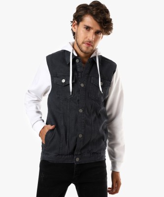 CAMPUS SUTRA Full Sleeve Colorblock Men Denim Jacket