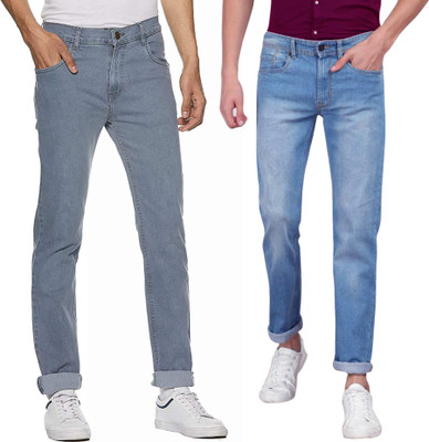 Masterly Weft Slim Men Multicolor Jeans(Pack of 2)