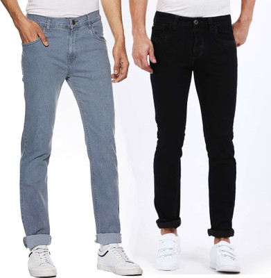 Masterly Weft Slim Men Multicolor Jeans(Pack of 2)