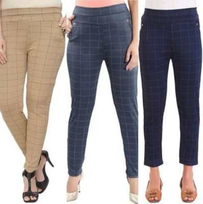 4M SALES Multicolor Jegging(Checkered)