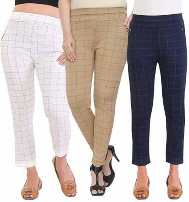 4M SALES Multicolor Jegging(Checkered)