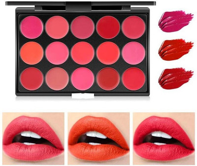 THTC BEST Professional Touch Matte Finish Makeup Pro Multi Color Lip Cream Palette(MULTI COLOR, 15 ml)