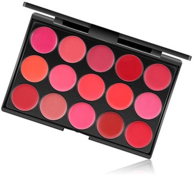 Latixmat BEST NON TRANSFER & KISS PROOF 15 COLOR LIP CREAM PALETTE(MULTI COLOR, 15 g)