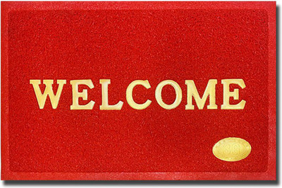 EXOTICE Rubber Door Mat(Red, Medium)