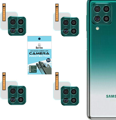 BERRIES Back Camera Lens Glass Protector for SAMSUNG GALAXY F62 [Unbreakable Polycarbonate Material](Pack of: 4)