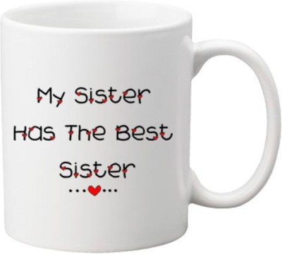 AASTHA IMAGINE RAKSHABANDHAN BEST SISTER Ceramic Coffee Mug(330 ml)