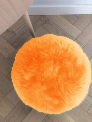 PriMaryHoMe Microfibre Solid Cushion Pack of 1(Orange)