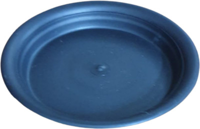 Naturally Green Bottom tray black size 2 (6 inch) Plant Container Set(Pack of 12, Plastic)